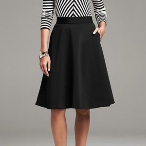 Banana Republic Black Full Skirt